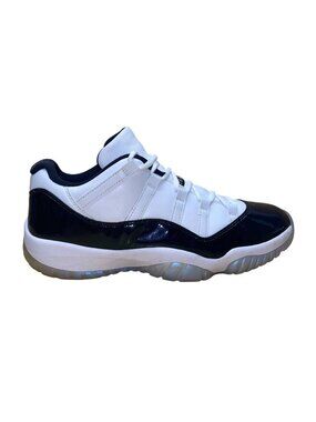 Air Jordan Men’s White & Emerald Green Patent Leather Low Top Sneakers Sz 12